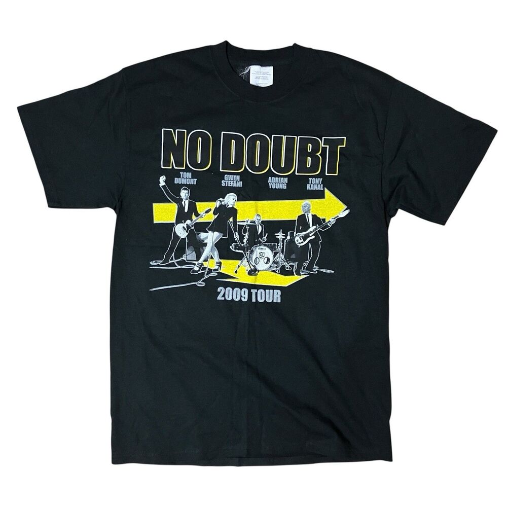 No‎ Doubt T-Shirt M Black 2009 Tour Concert Band Rock Grunge Paramore Y2K Punk